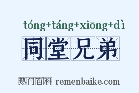 同堂兄弟是什么意思的图片